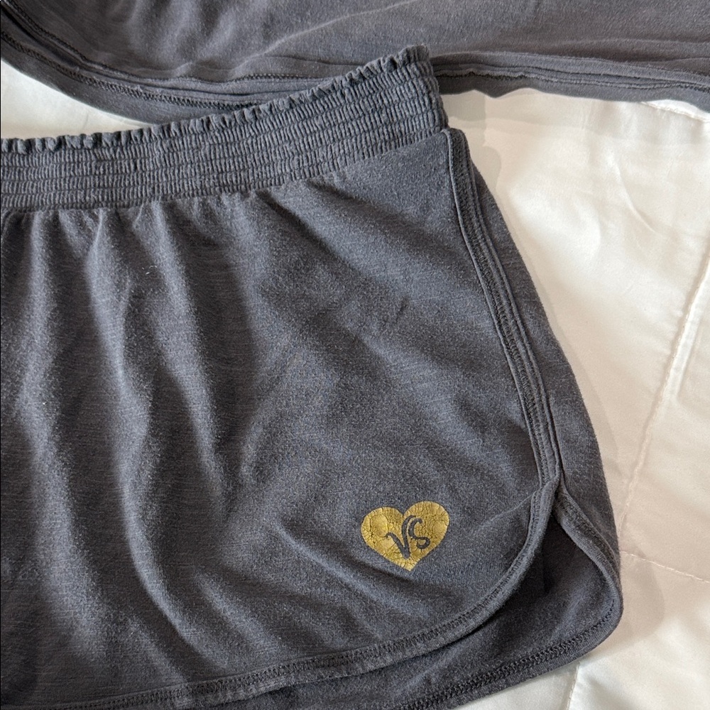 Victoria's Secret Gray Pajama Set with Gold Accents. Size M. - Picture 11 of 12